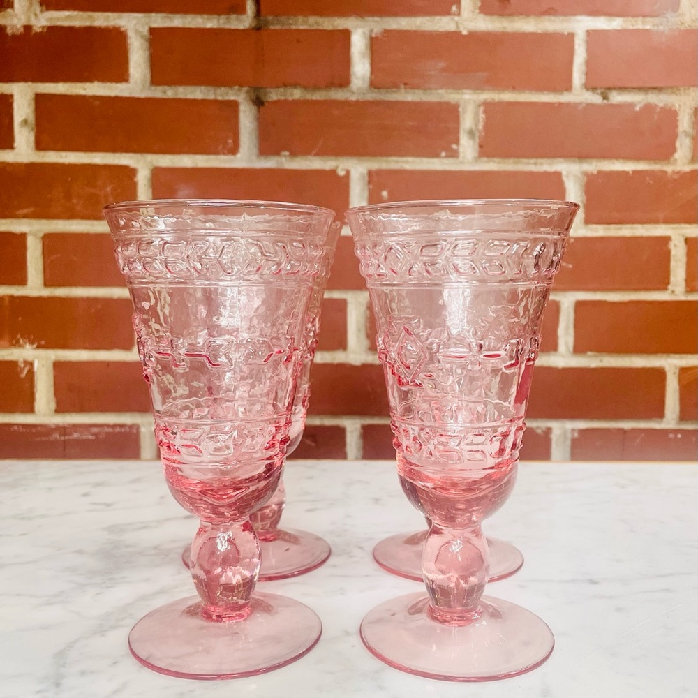 Set of 4 Vintage Studio Nova Adirondack Wine Goblets